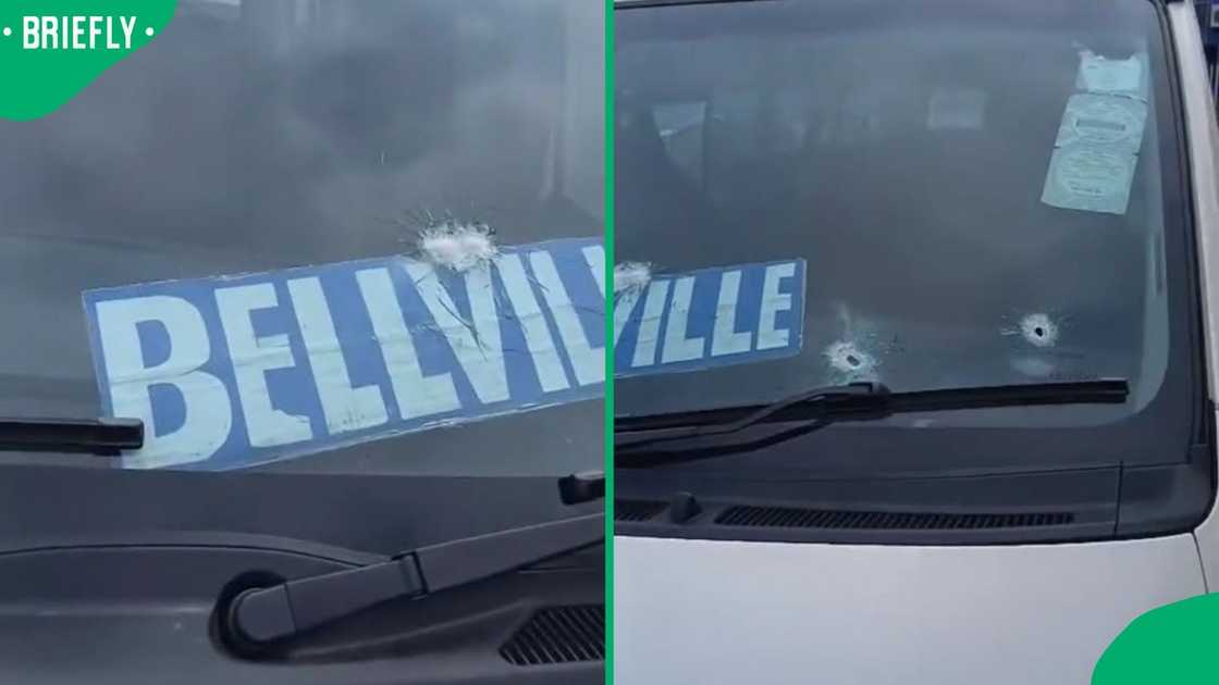 A Bellville-bound taxi was ambushed A Bellville-bound taxi was ambushed