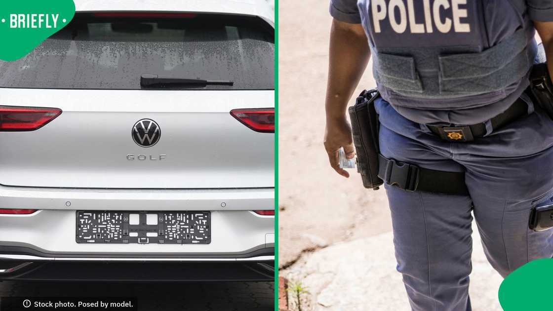An engine was stolen from a VW Golf while in police custody