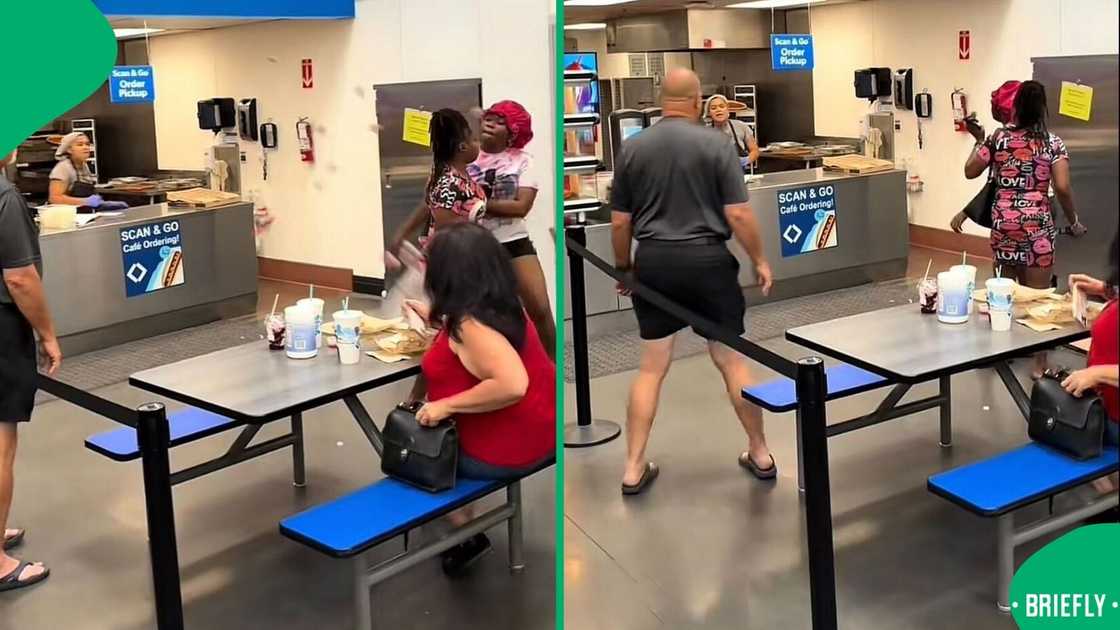 A waitress threw food at a customer in a video that went viral online. A waitress threw food at a customer in a video that went viral online.