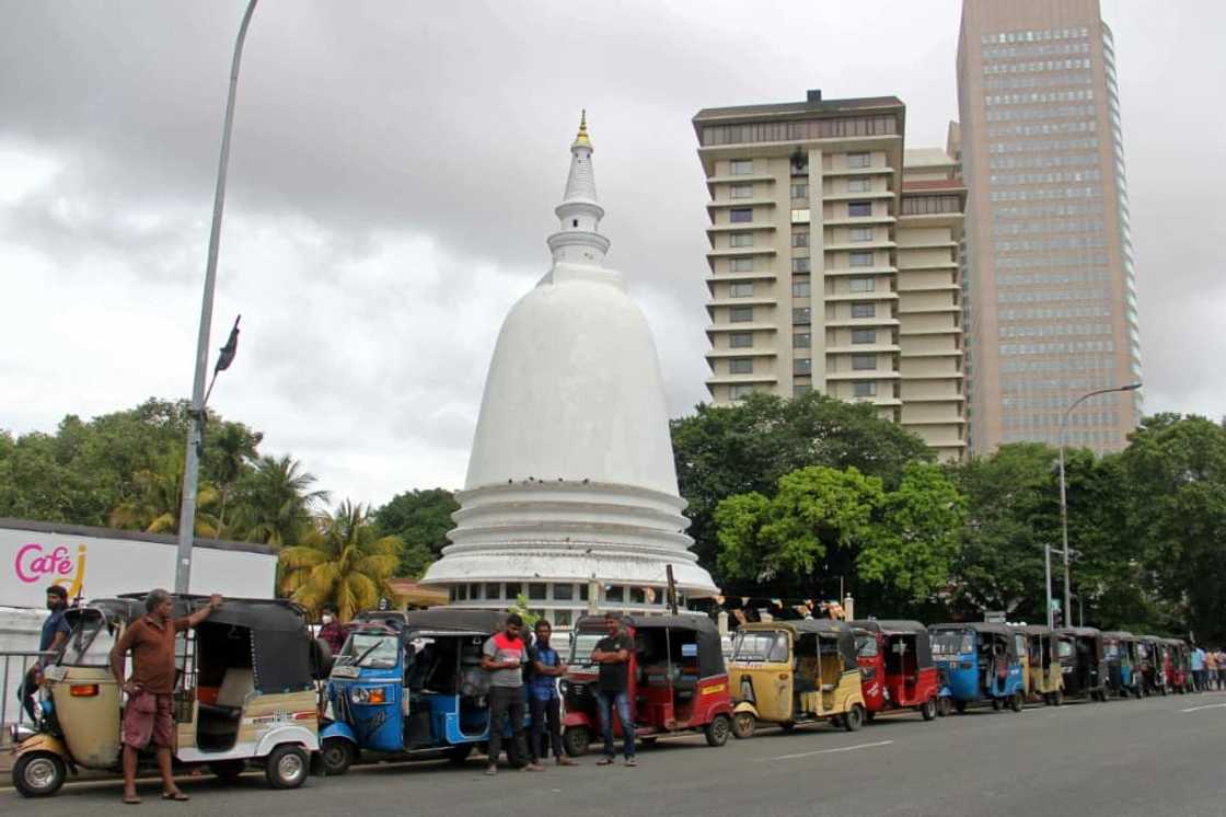 Motorists are forced to queue for scarce supplies of petrol as Sri Lanka suffers its worst economic crisis since independence