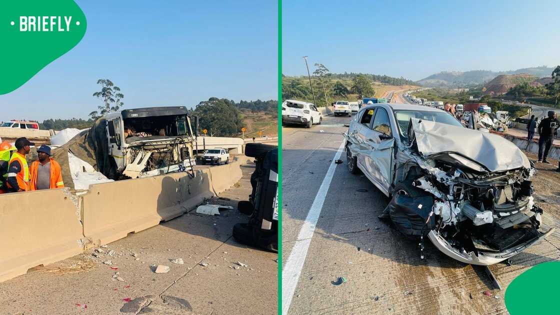 Numerous vehicles have been damaged following a crash on the N3 Numerous vehicles have been damaged following a crash on the N3
