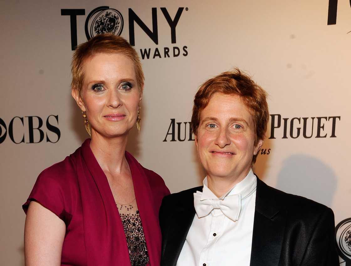 Cynthia Nixon and Christine Marinoni at the Tony Awards