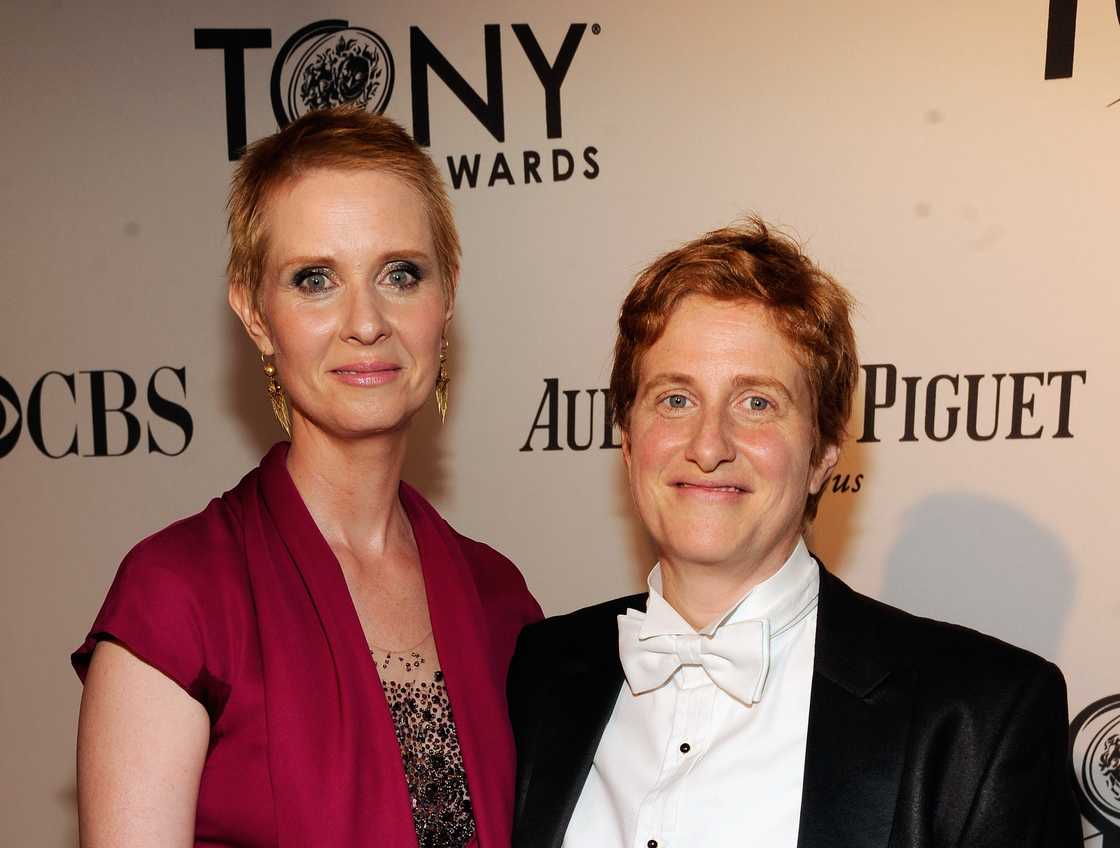 Cynthia Nixon and Christine Marinoni at the Tony Awards Cynthia Nixon and Christine Marinoni at the Tony Awards