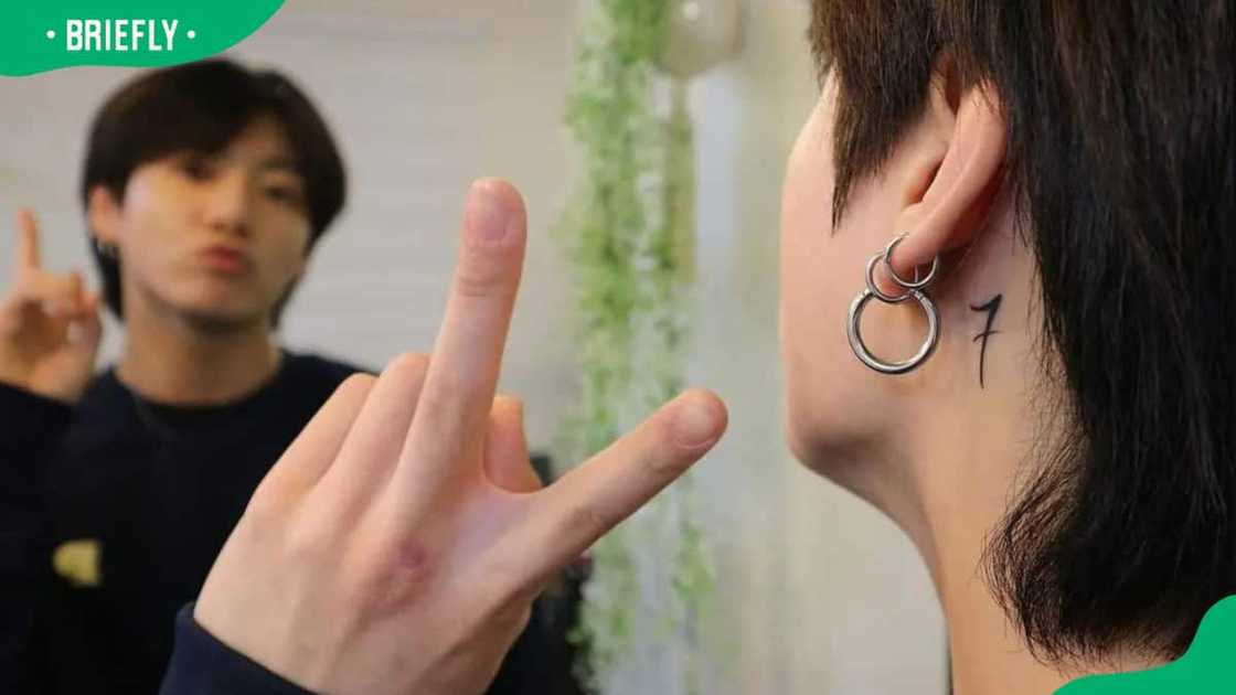 Jungkook's seven tattoo Jungkook's seven tattoo
