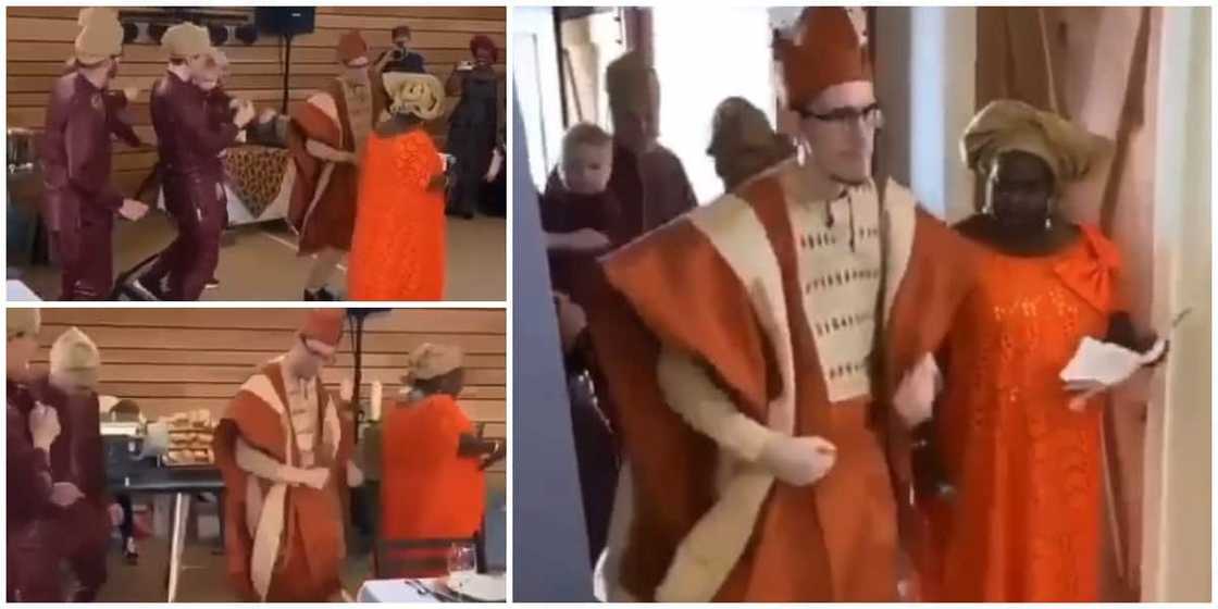 Trending video of Oyinbo man and friends making grand entrance in event with Don Jazzy's song