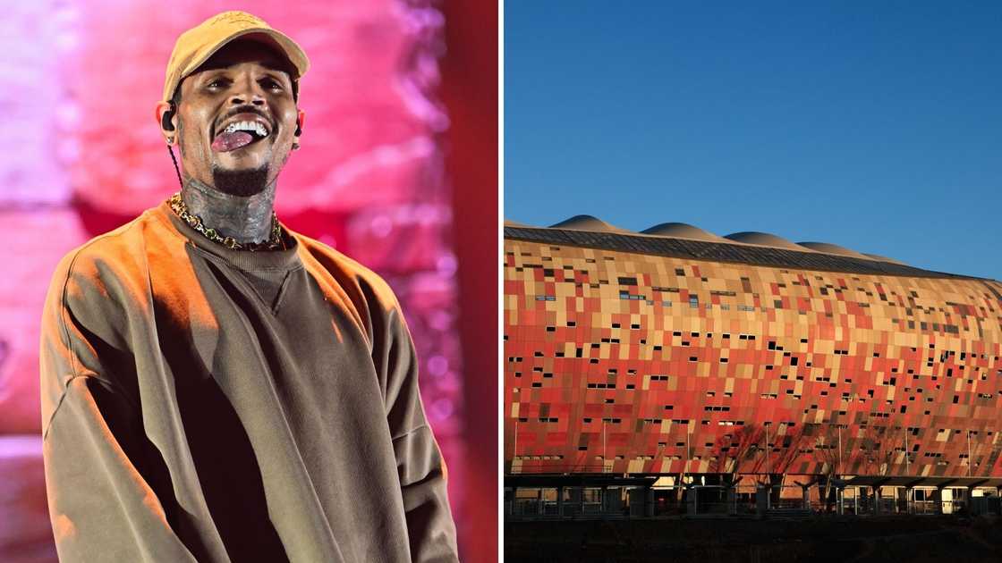 Chris Brown visited the FNB Stadium Chris Brown visited the FNB Stadium