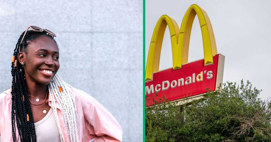 A woman took to TikTok to showcase her friend pretending to work at McDonald's. A woman took to TikTok to showcase her friend pretending to work at McDonald's.