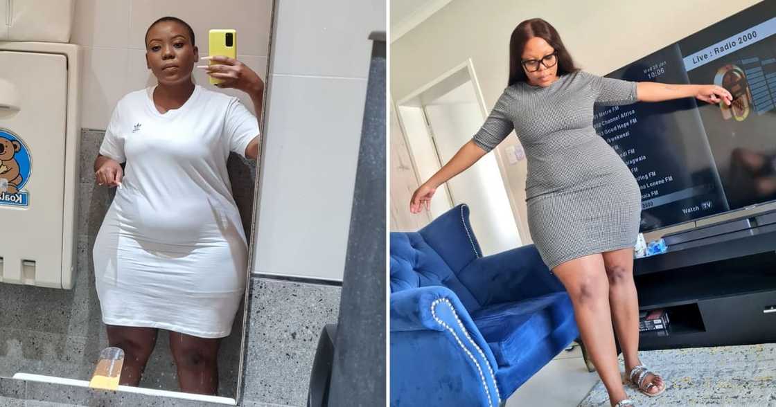 A Mzansi woman who lost weight