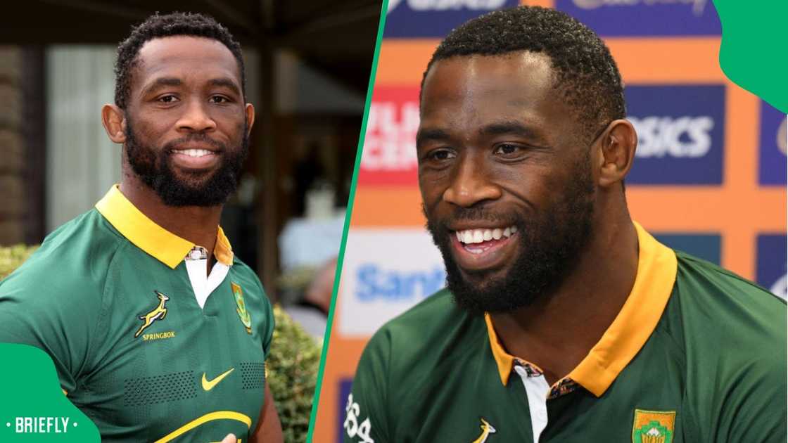 Siya Kolisi during a media activity.