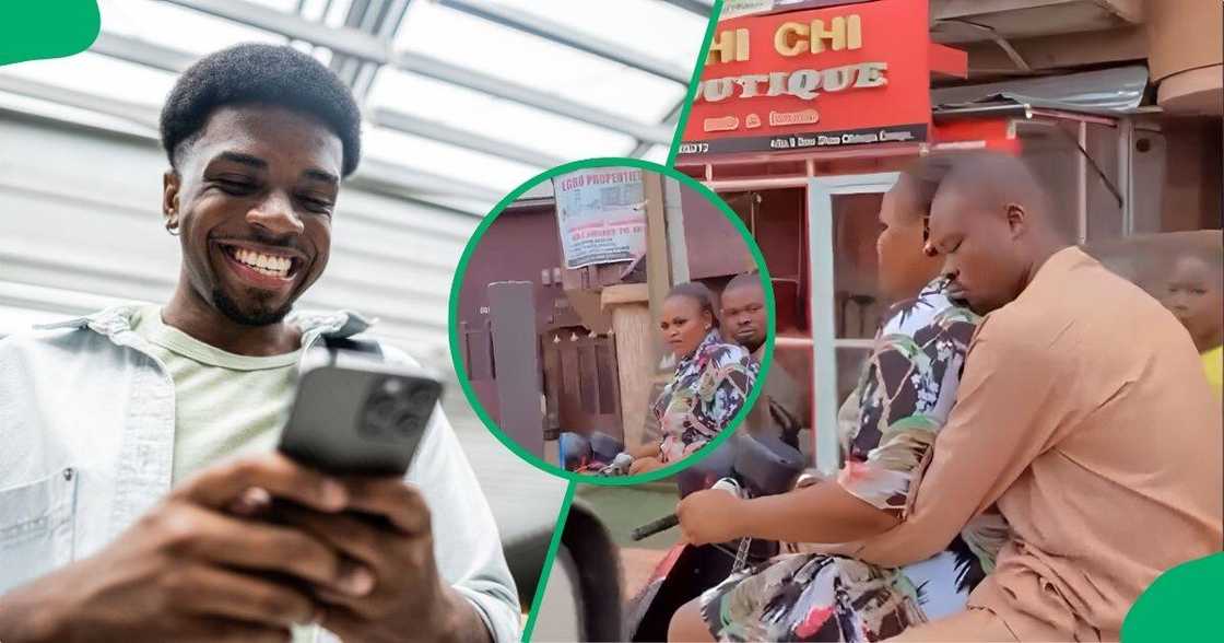 A video of a man sleeping on a woman's back while she rode a motorbike went viral A video of a man sleeping on a woman's back while she rode a motorbike went viral