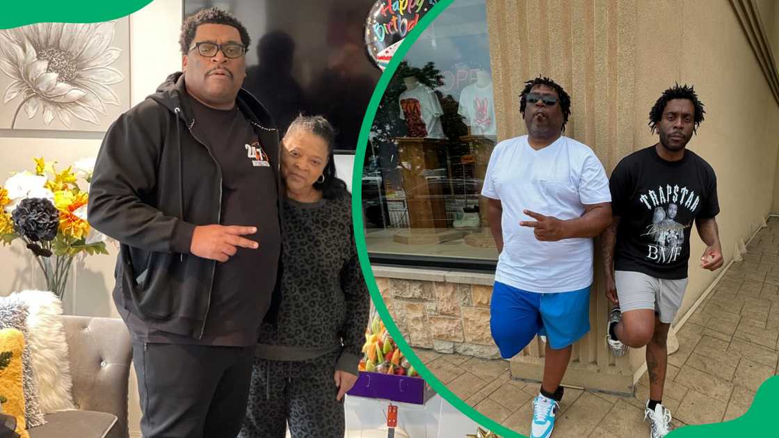 Terry Flenory with his mother and with his son Terry Flenory with his mother and with his son