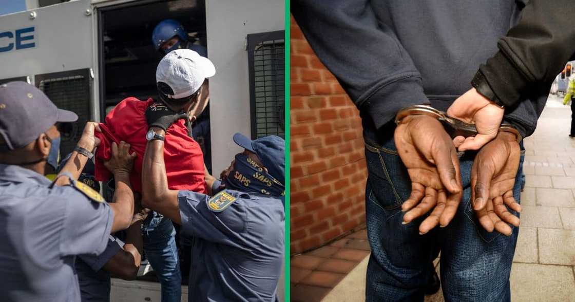 SAPS arrest a man SAPS arrest a man