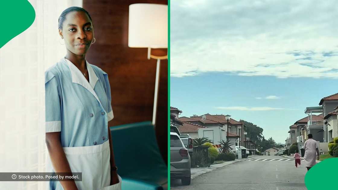 A nanny chased after a child in a funny TikTok video that amused SA. A nanny chased after a child in a funny TikTok video that amused SA.