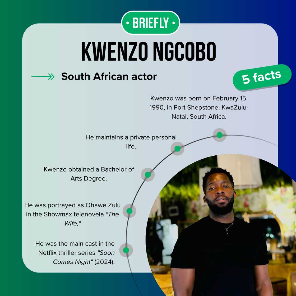 Five facts about South African actor, Kwenzo Ngcobo Five facts about South African actor, Kwenzo Ngcobo
