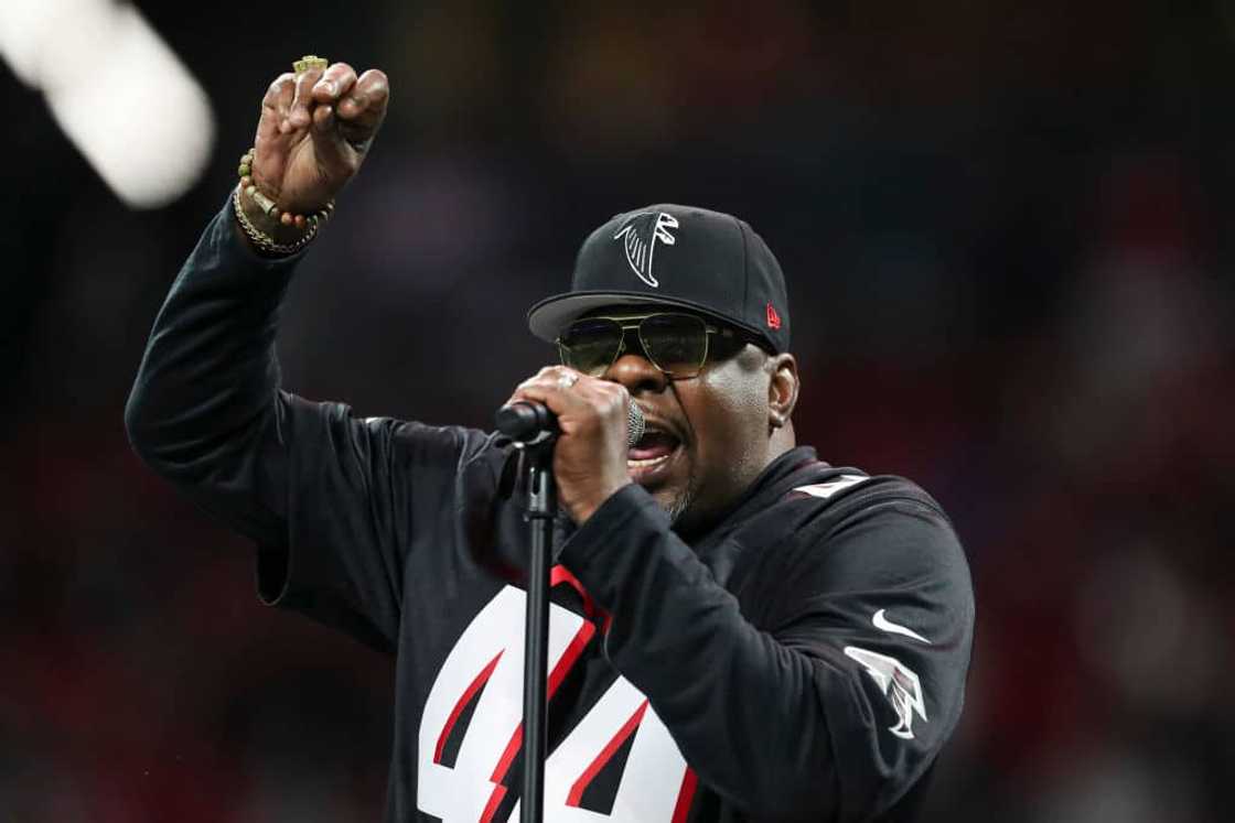 Singer Bobby Brown performing