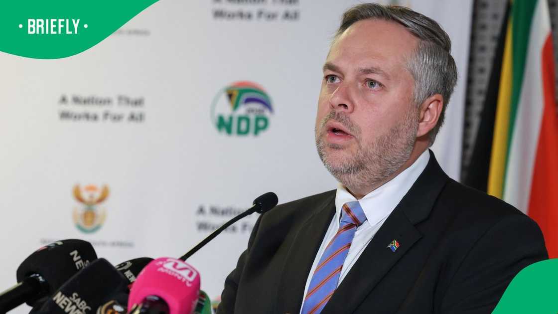 Dr Leon Schreiber, the Home Affairs Minister, said ther government is rolling out technology to detect foreign nationals upon entry Dr Leon Schreiber, the Home Affairs Minister, said ther government is rolling out technology to detect foreign nationals upon entry