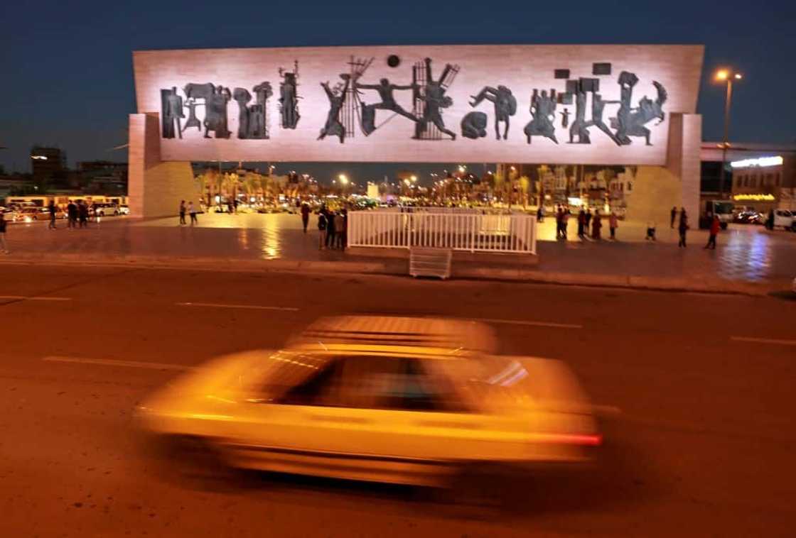 The Freedom Monument, a 50-metre (165-foot) long bas relief made of concrete and metal, honours the 1958 revolution which overthrew Iraq's monarchy The Freedom Monument, a 50-metre (165-foot) long bas relief made of concrete and metal, honours the 1958 revolution which overthrew Iraq's monarchy