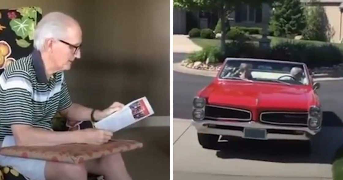 old man, classic car, pontiac old man, classic car, pontiac