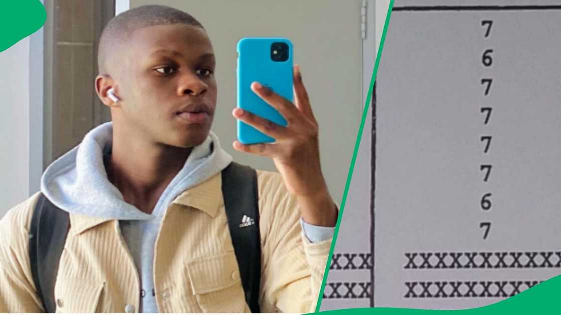 A matriculant's post on his matric results went viral.