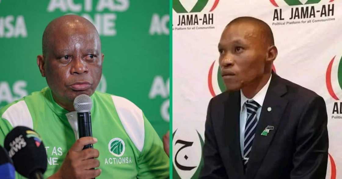 Collage image of ActionSA leader Herman Mashaba and Joburg mayor Kabelo Gwamanda