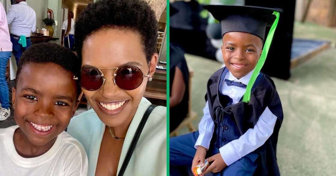 Gail Mabalane wished her son Khumo a happy birthday Gail Mabalane wished her son Khumo a happy birthday