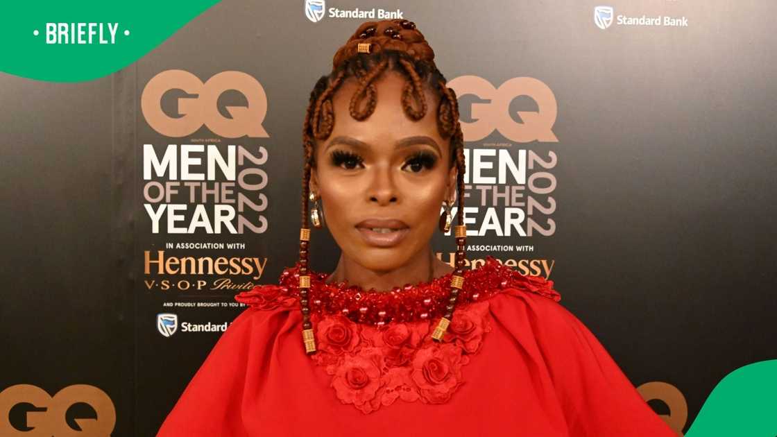 Unathi Nkayi shows off curves in gorgeous dress