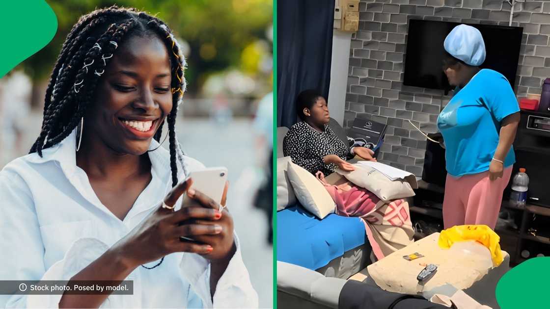 A mother kept her lazy daughter up so she could study for her exams.