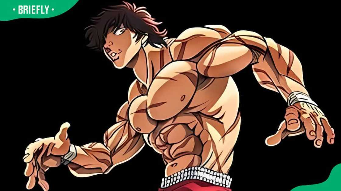 Baki Hanma showing his muscular body