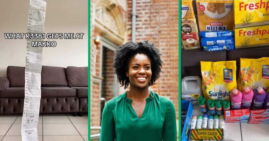 woman shows what she bought at Makro for R3 381 woman shows what she bought at Makro for R3 381