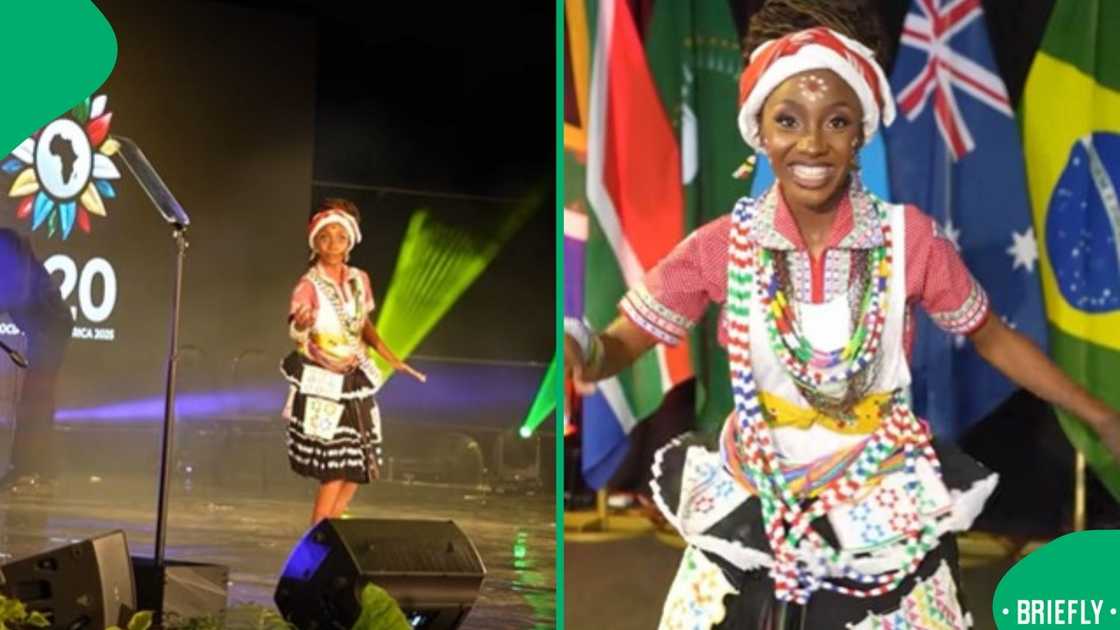 A visual reflecting her moving performance and the global platform she stood on