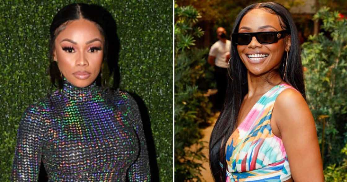 Bonang Matheba has shown off her body in a blue dress. Bonang Matheba has shown off her body in a blue dress.