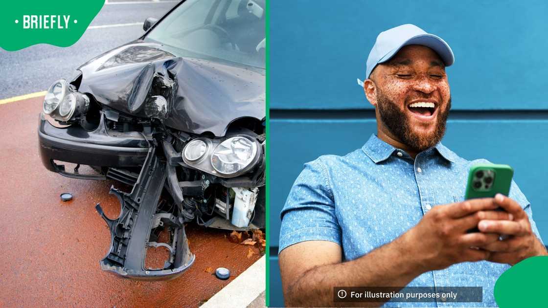 A man operating a vehicle in Cape Town survived an accident A man operating a vehicle in Cape Town survived an accident