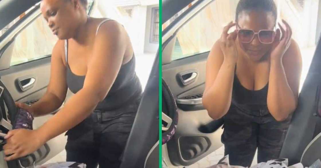 Woman shares video of pimping up her car. Woman shares video of pimping up her car.