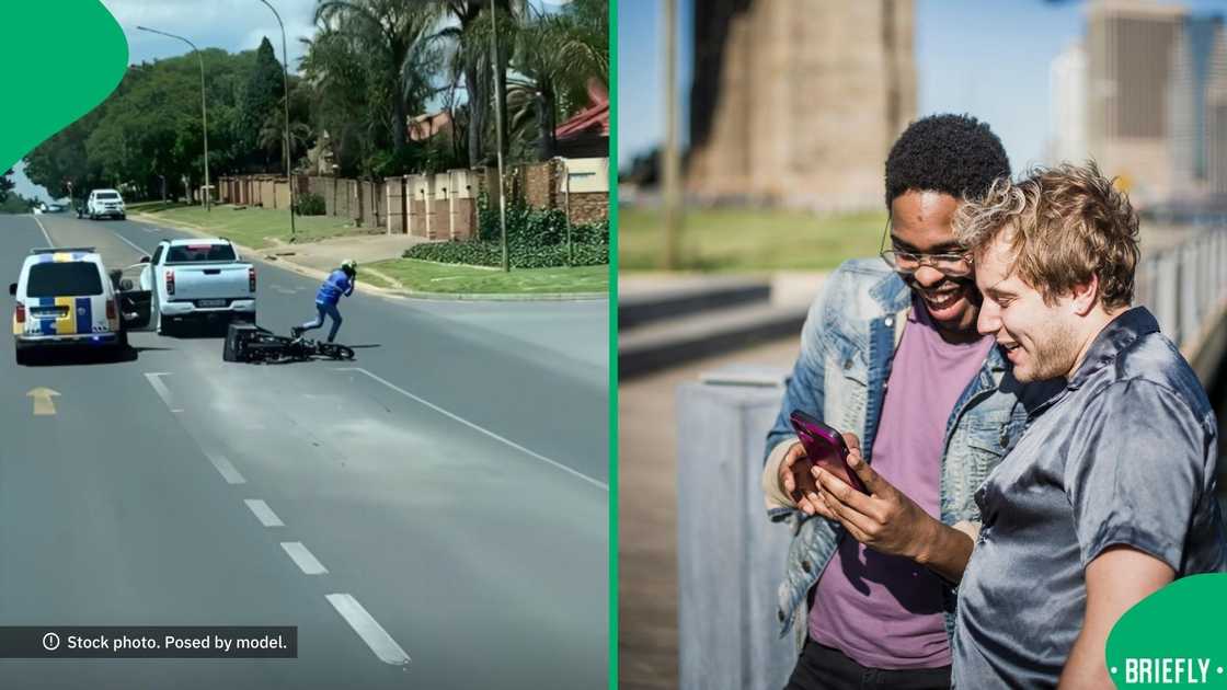 People laughed at a pursuit. People laughed at a pursuit.