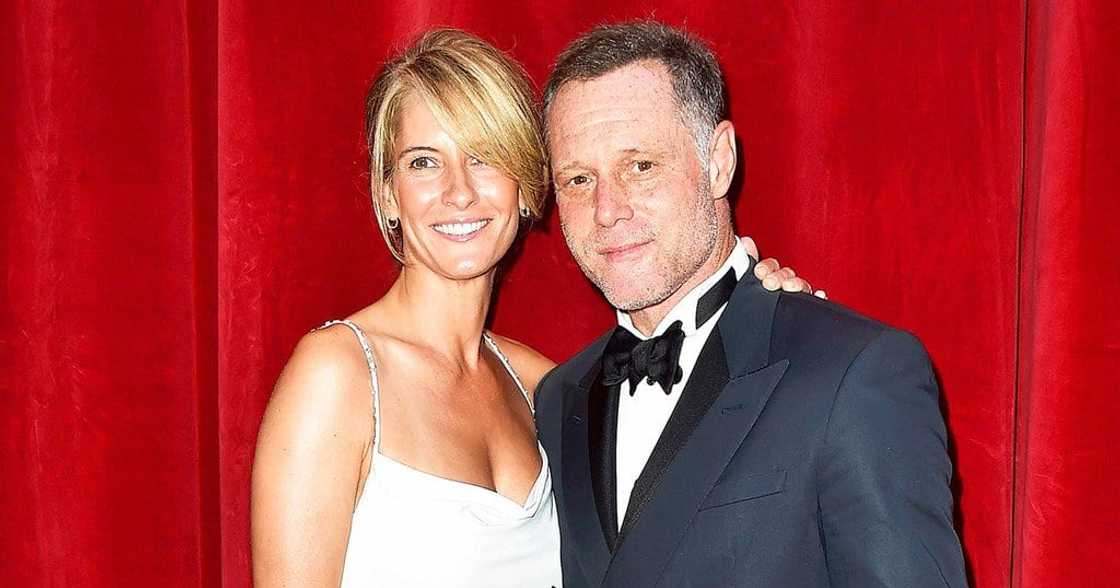 Angie Janu and her ex husband at an event Angie Janu and her ex husband at an event