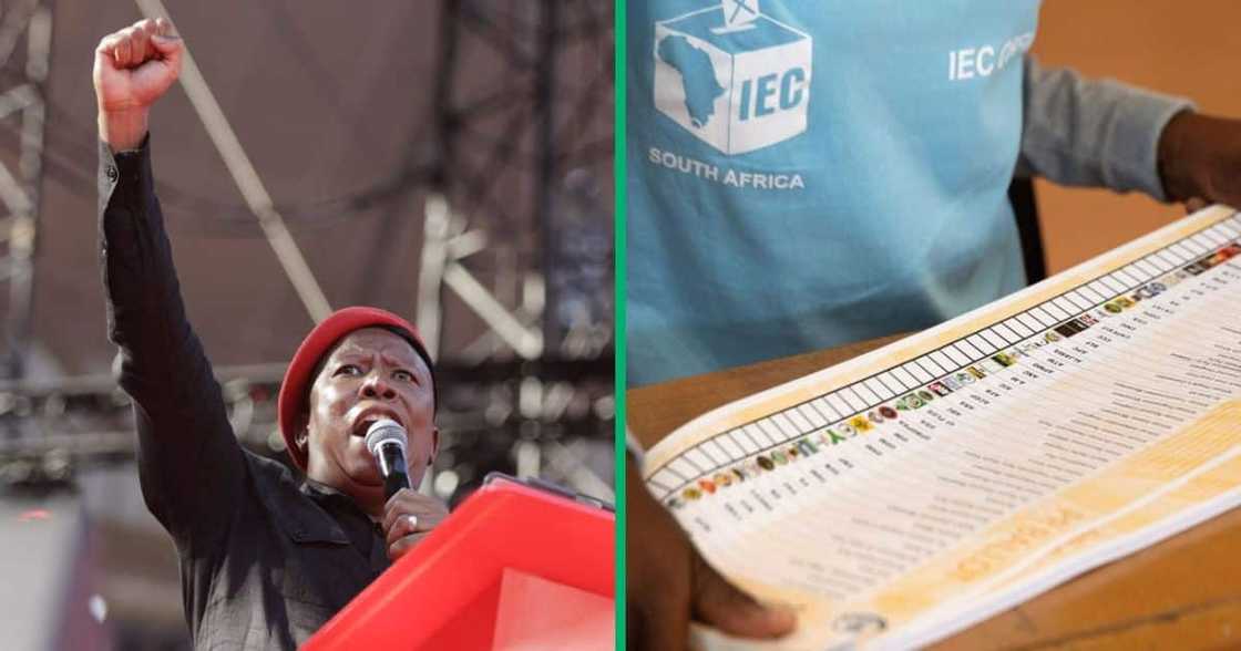 Julius Malema said he will accept nothing less than an outright majority win in the 2024 elections Julius Malema said he will accept nothing less than an outright majority win in the 2024 elections