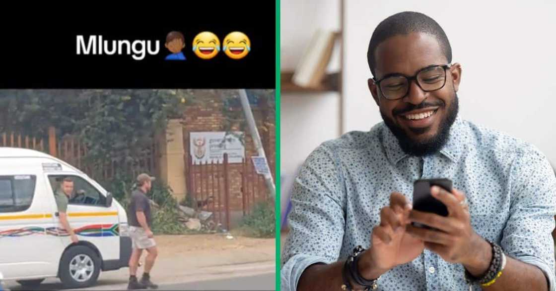 White man driving taxi White man driving taxi