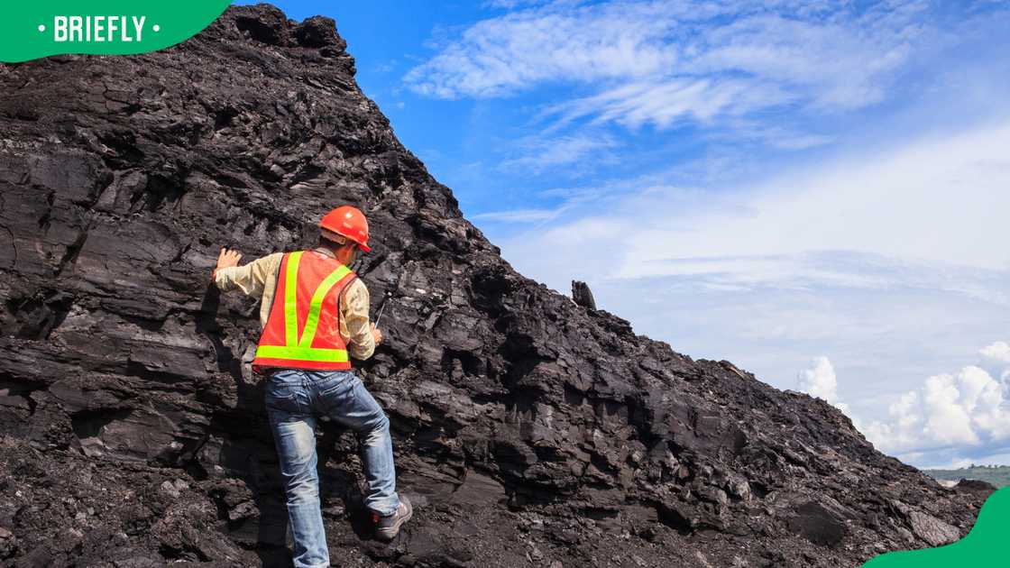 A professional geologist at a coal mine in Thailand A professional geologist at a coal mine in Thailand