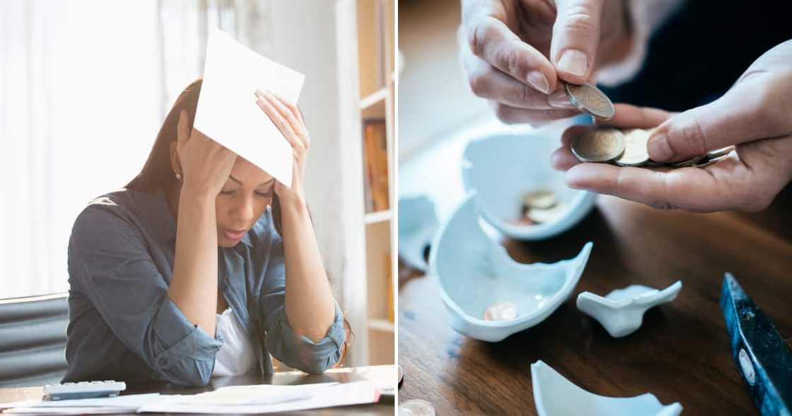 A survey reveals that debt is crippling the citizens of South Africa. A survey reveals that debt is crippling the citizens of South Africa.