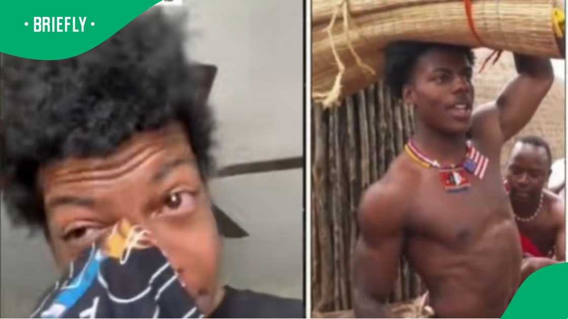 The screenshot on the right captured the streamer touring African countries