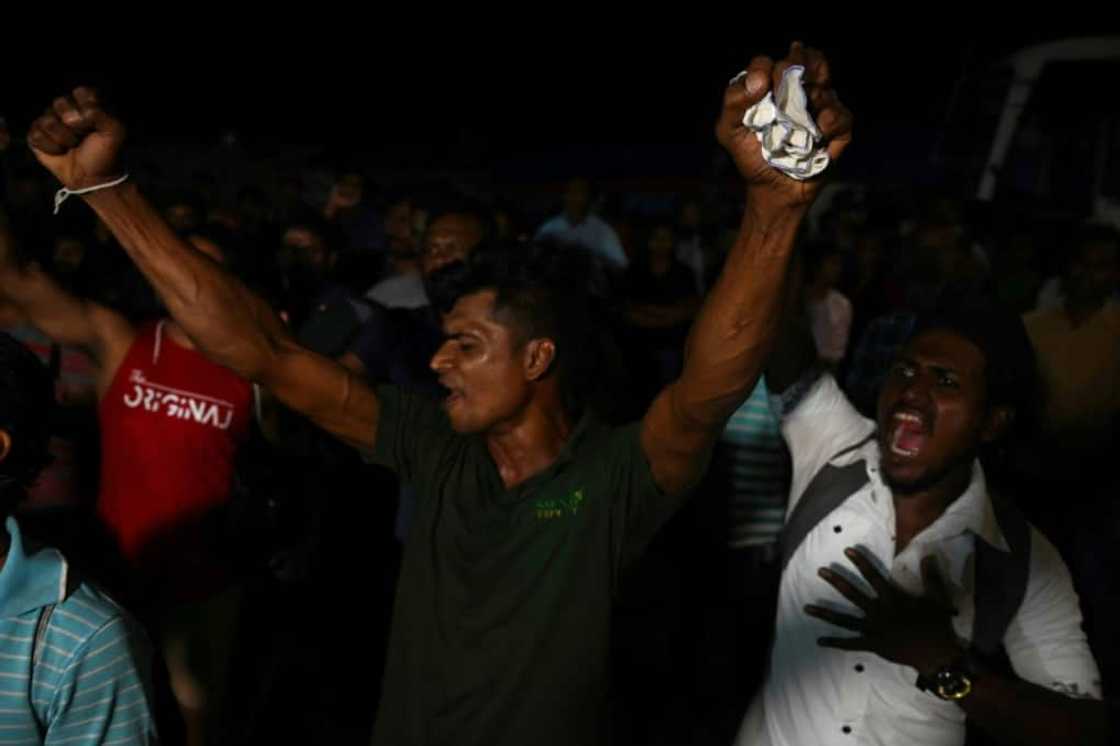 A few hundred people gathered in Colombo to mark a major milestone in months of agitation, when Sri Lankan President Gotabaya Rajapaksa resigned