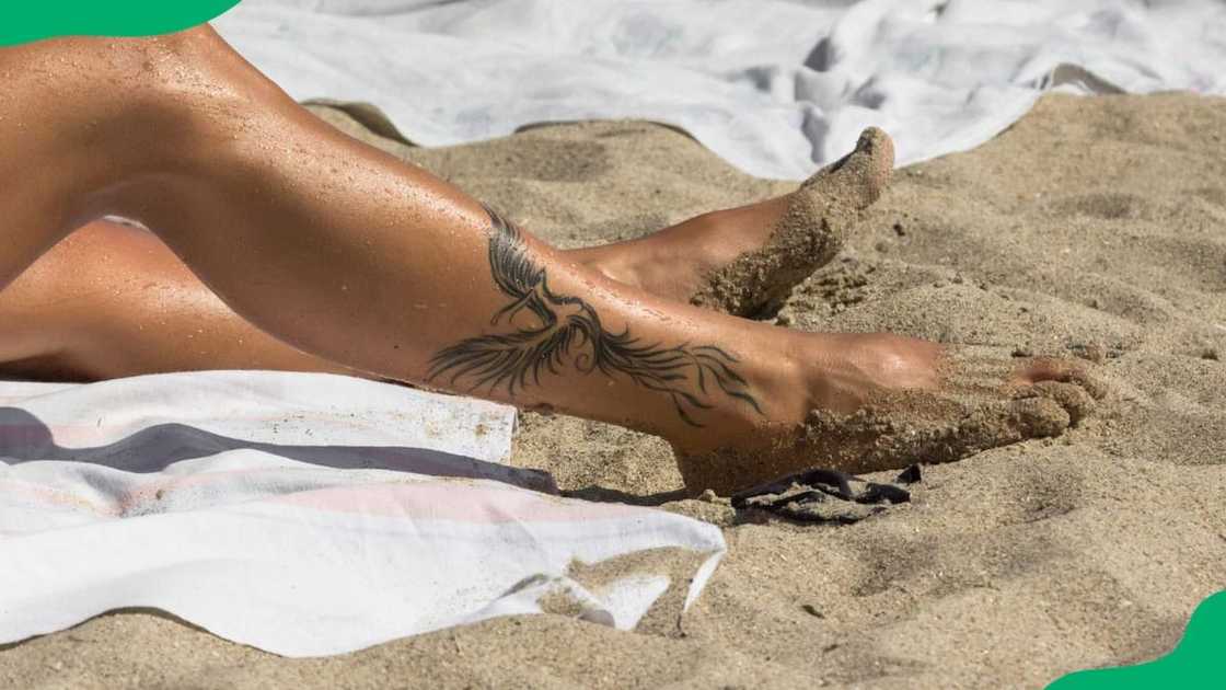 Feminine lower leg tattoos for females