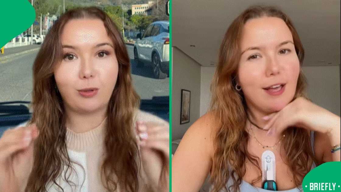 The picture on right showed a woman looking into the camera The picture on right showed a woman looking into the camera