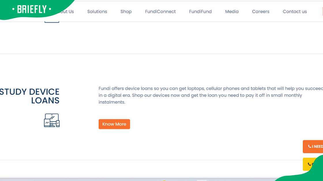 Fundi Study Device Loan application