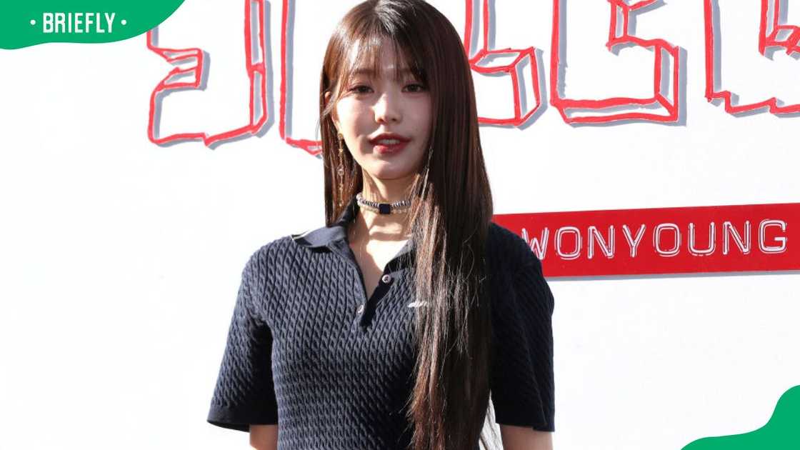 Wonyoung during a 2024 photocall event in Seoul, South Korea