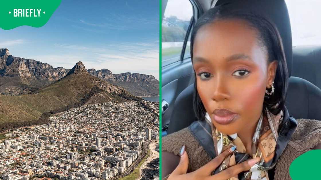 A woman showed an 'advert' for a rental unit in Cape Town. A woman showed an 'advert' for a rental unit in Cape Town.