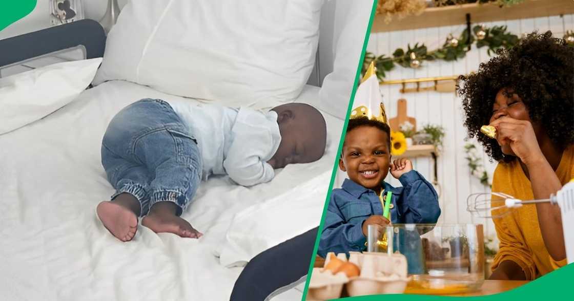 A one-year-old hilariously slept through a party his mom put together for him. A one-year-old hilariously slept through a party his mom put together for him.
