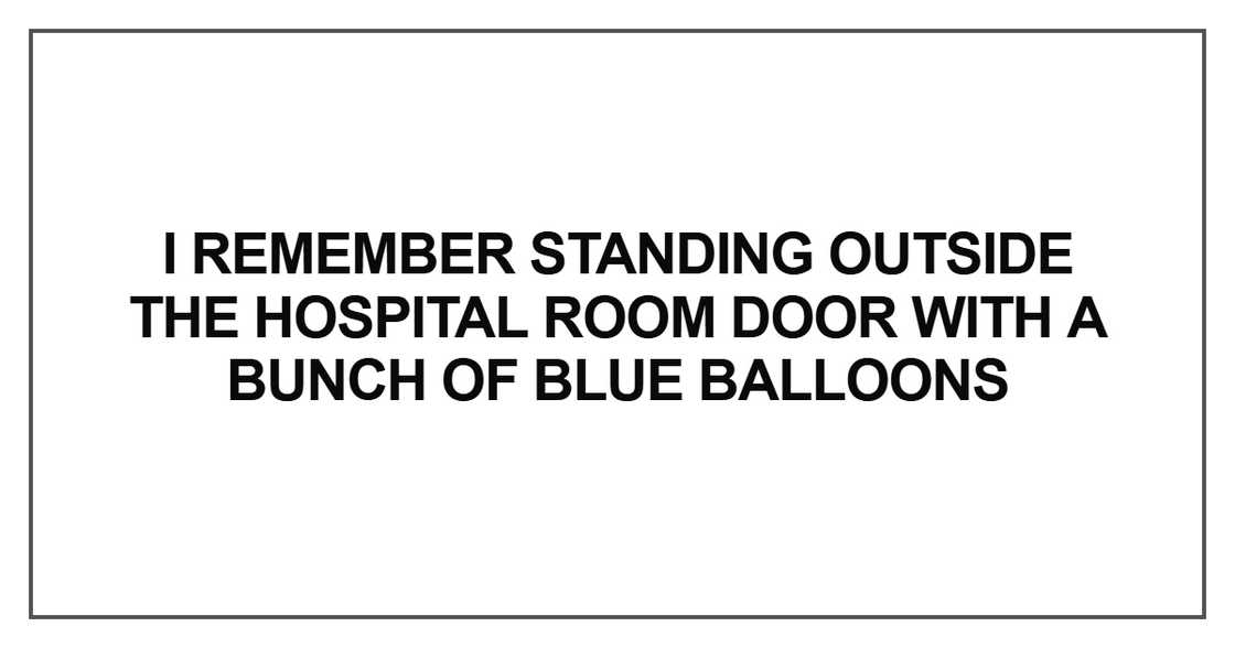 I remember standing outside