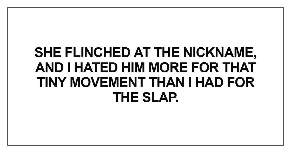 She flinched at the nickname
