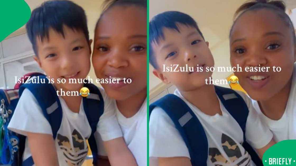 A teacher in China helped a young learner pronounce isiZulu phrases clearly and confidently A teacher in China helped a young learner pronounce isiZulu phrases clearly and confidently